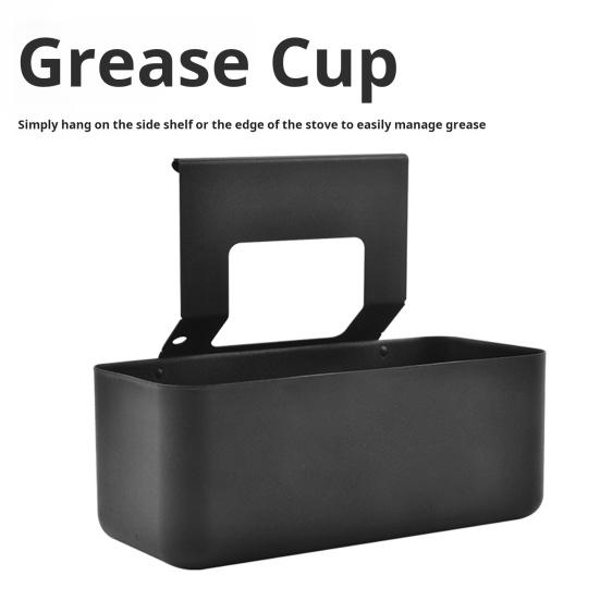 Grill Grease Catcher Tray for Blackstone Premium Steel Drip Cup for 17 22 28 36-inch Griddles Easy Clean Install Rust-Resistant BBQ Grease Cup