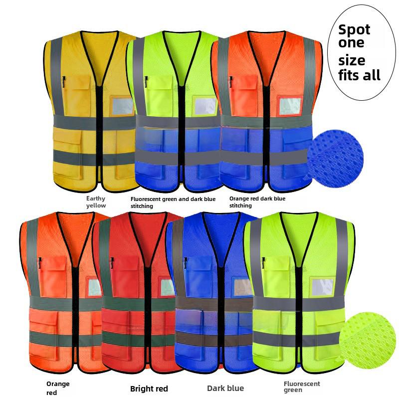 High-Visibility Reflective Safety Vest for Traffic and Construction Workers