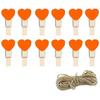 Mini Wooden Photo Pegs - Colorful Clips for DIY Crafts & Decorative Wall Displays