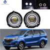 2 Pieces Car Fog Light LED Angel Eye DRL Daytime Running Lamp 12V High Bright For Toyota Avanza 2012 2013 2014 2015 2016-2019