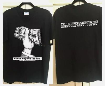Rage Against The Machine Футболка с принтом Североамериканского тура 1997 года Полный размер S-5XL Унисекс Футболка