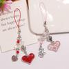 Sweet Cool Sparkling Heart Phone Charm Straps Car Keys Hanging Pendants Bag Decoration Lanyard Purse Accessories