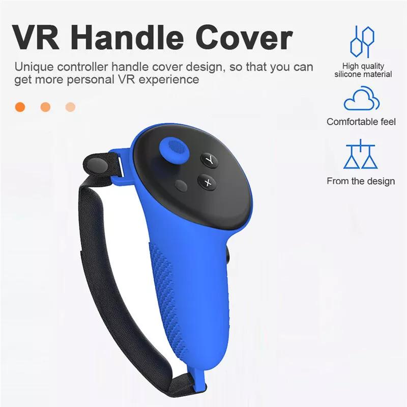 Силиконовый защитный чехол для контроллера VR, маска для глаз, накладка на лицо, чехол для ручки, силиконовый чехол для Meta Quest 3 VR, аксессуары