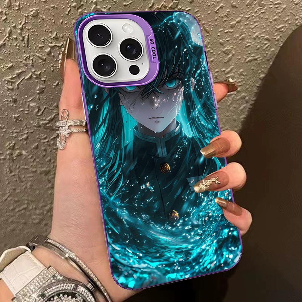 Мультяшный чехол для телефона Muichiro Tokito для iPhone 16 15 14 13 12 11 Pro Max X XR XSMAX 8 7 Plus Матовый противоударный задний чехол