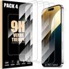 Tempered Glass - Unspecified - for iPhone 16 Pro Max - 9H Protection - Scratch-resistant - Pack of 4