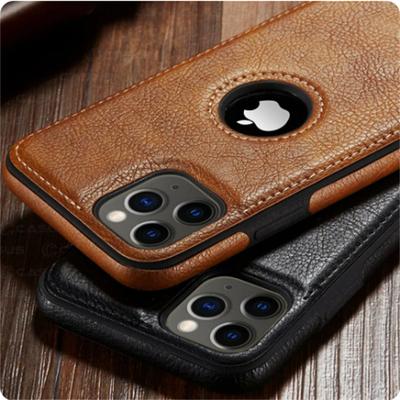 Ультратонкий кожаный чехол для телефона для iPhone 14 13 12 11 Pro Max XS XR X SE 7 8 Plus, противоударный бампер, мягкая деловая задняя крышка