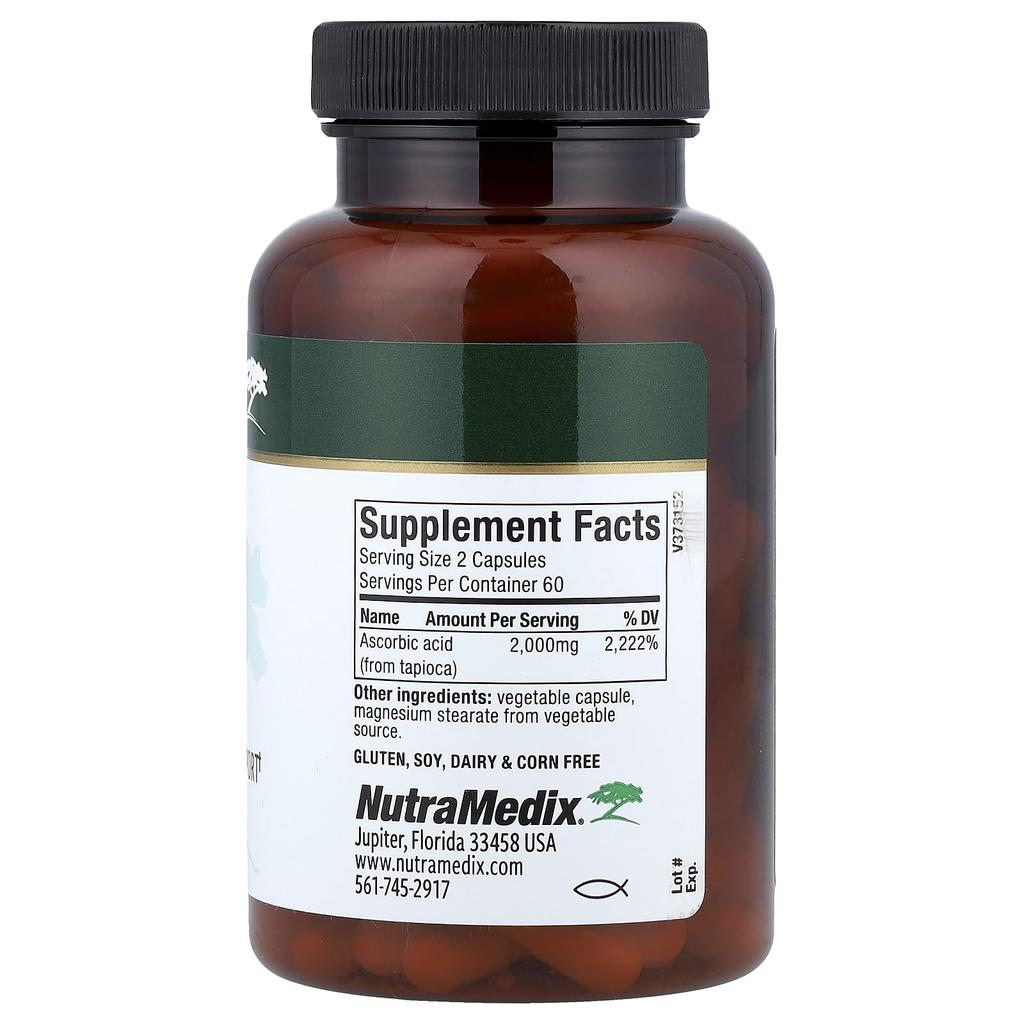 NutraMedix Витамин C, 1000 мг, 120 вегетарианских капсул