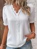 European & American Women's Summer 2023 Hollow Short-Sleeve Holiday Fashion Shirt