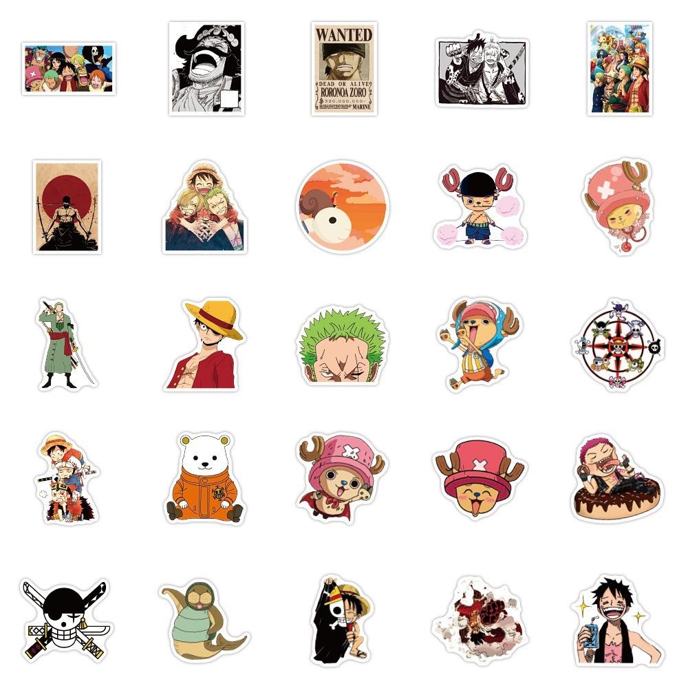 Stickers One Piece One Piece Luffy Sticker Pack Stickers Set of Stickers 52 Pcs