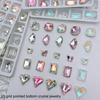25Pcs Nail Crystal Creative Butterfly Love Heart Decorations Square Faux 3D Charms DIY Nail Art