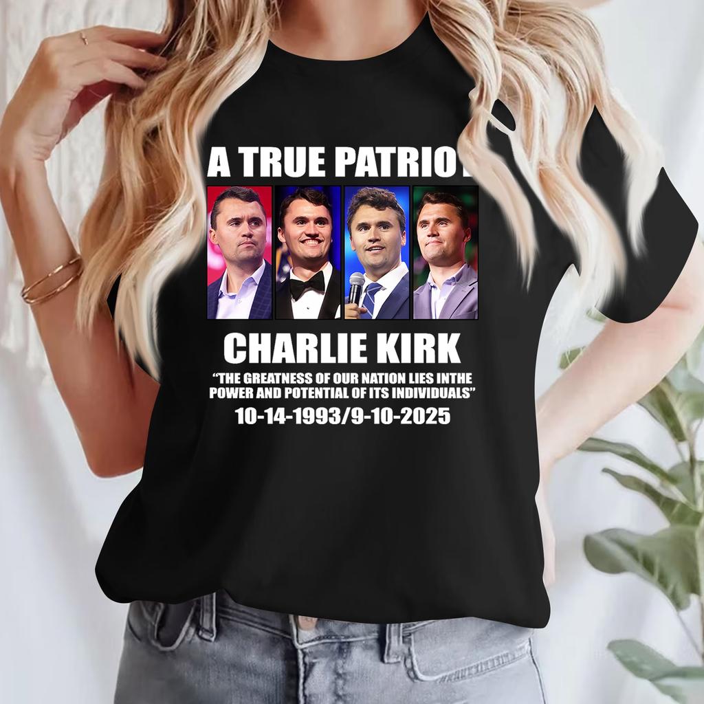 Women's Casual Printed T-Shirt Round Neck Pullover Short Sleeve Top