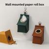 Leather Toilet Tissue Box easy installs Not Damage Wall Hanging Roll Case Paper Towel Holder for Kitchen Bathroom Use