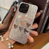 Colorful Heart Combo Case for iphone 17 Pro 16 Plus XS Max 13 14 11 Air 15 12 18 Pro Max XR Silver Crushed Foil Cover
