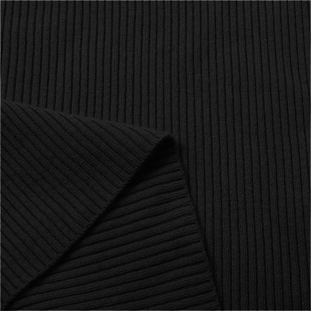 Мода Половина Высокий ворот Однотонный цвет Средний рукав Трикотаж Короткий рукав Женщина