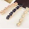 Pearl Rhinestone Studded Hair Clips Alloy Spring Barrette Clamps Hairpins Decorations Accessories