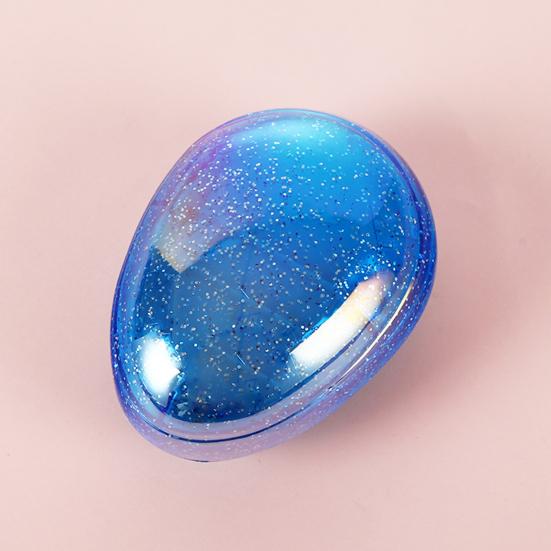 Блестящая овальная расческа для волос, мягкая щетина, массаж кожи головы, портативная дорожная, антистатическая, мини-расческа в форме яйца, детская, взрослая, для укладки волос, распутывающая щетка