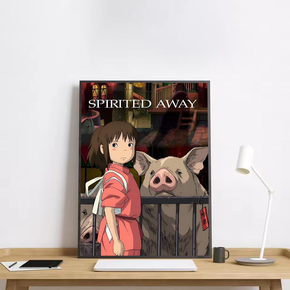 Мой сосед S-Унесенные призраками аниме-постер HD art самоклеящаяся стена водонепроницаемая для дома, гостиной, спальни, бара, эстетическое украшение