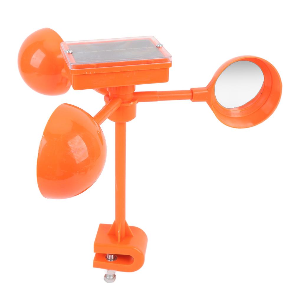 Solar Voice Bird Deterrent 3 Rotating Reflective Prisms Bird Scare Device Insulated Base for Outdoor Orchard Power Grid