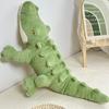 Soft Crocodile Plush Toy Fluffy Full Stuffed Animal Pillow Doll Jungle Green Giant Alligator Sofa Cushion Birthday Plush Gift