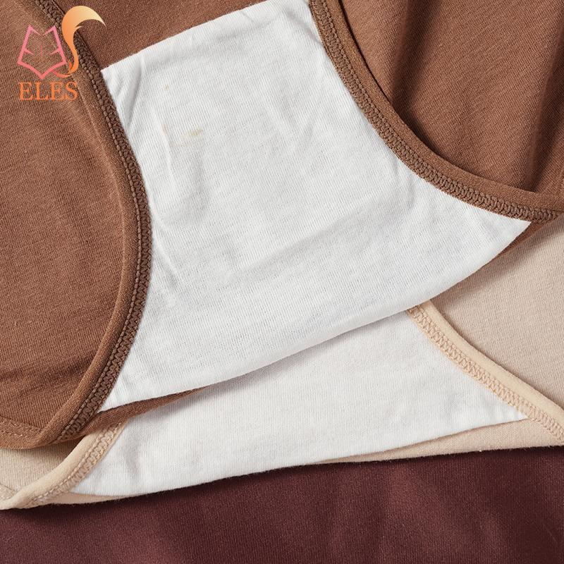 High Waist Women's 95% Cotton Panties Maillard Color Black Breathable Antibacterial Crotch Briefs Comfortable Women's Underwear