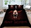 Bedding Set 3D Skull Print Home Bed Cover Homes Bedclothes Pillowcase Breathable Warm Comforter Duvet Covers