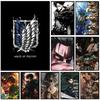1PC Attack On Titan Poster Self-adhesive Art Waterproof Paper Sticker Coffee House Bar Room Wall Decor