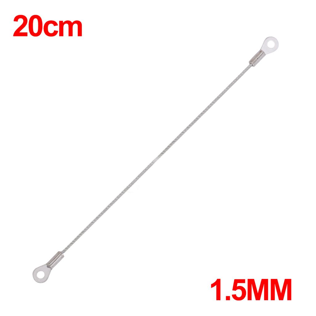 10/1Pcs Thicss Stainless Steel Wire Eyelets Signage Fixing Rope Cable Tether Chain Fall Safety Lanyard Ended Short Wire Ropes