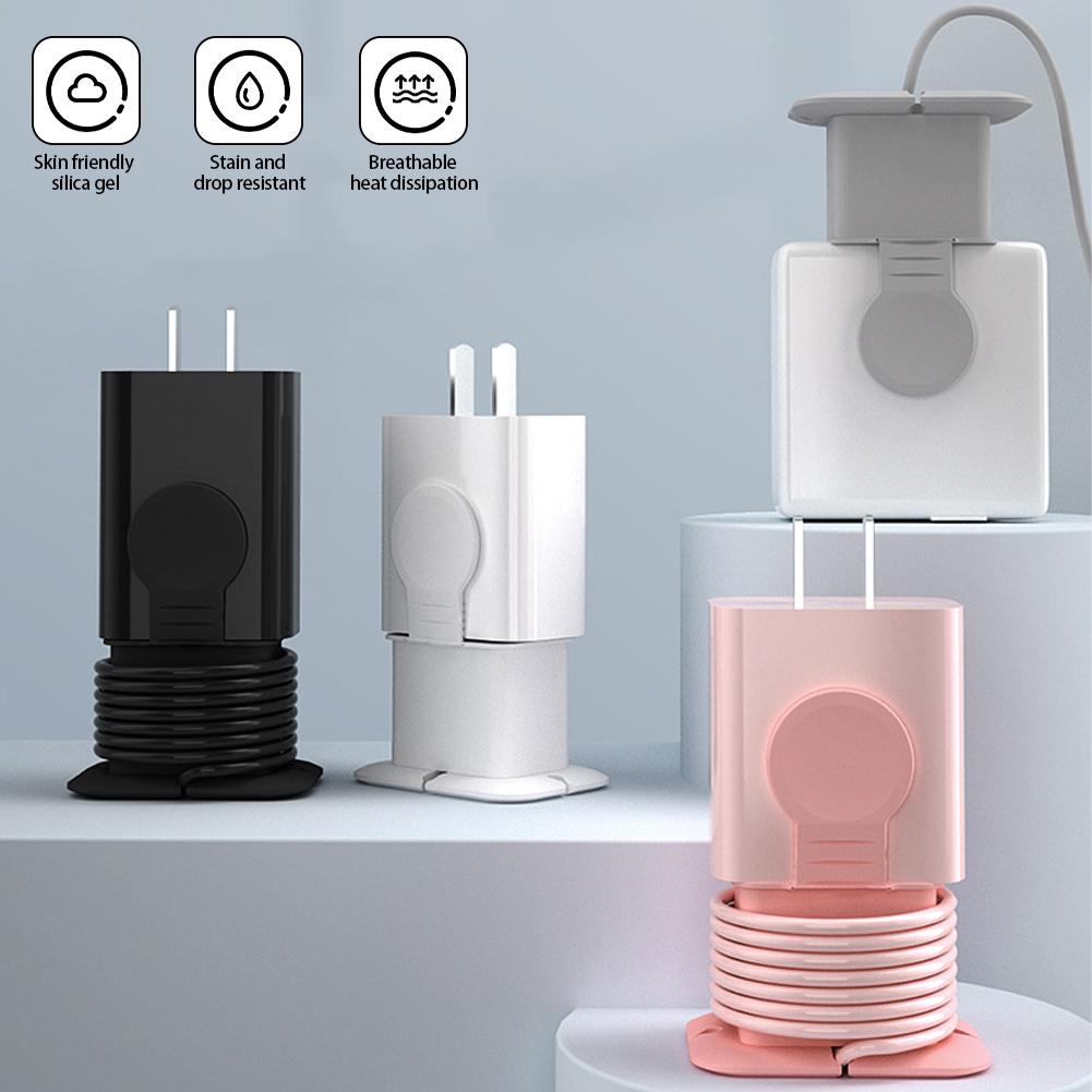 2 In 1 Silicone Charger Protector For iPhone Charger Silicone Protective Case Anti-Break Protection Cable Storage