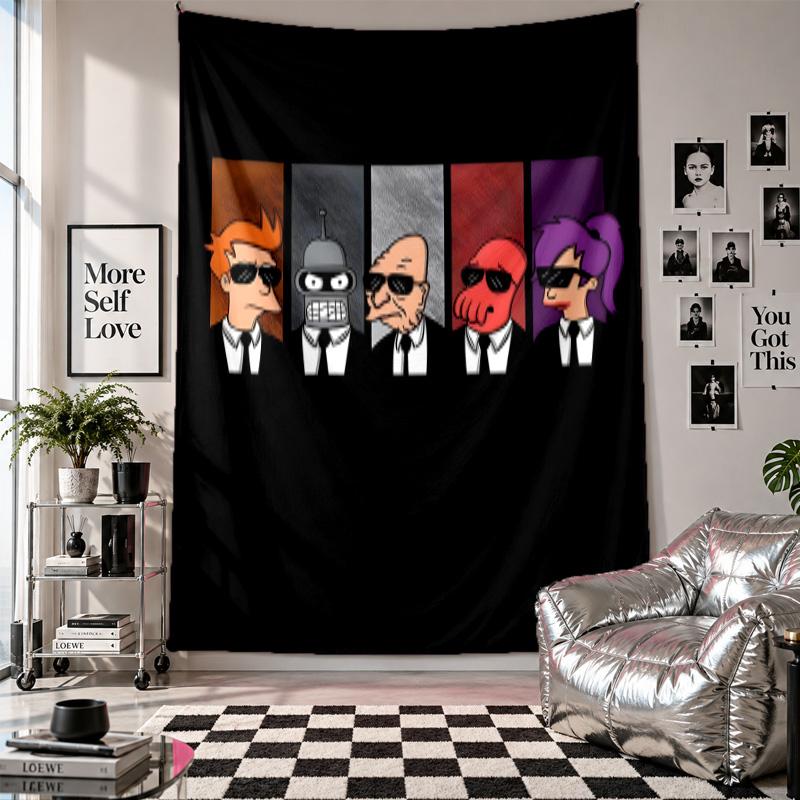 Wall TapestryFuturama Art Hanging Cloth Decorative Background Cover for Room Decoration