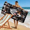 Border Collie Print Beach Towel, Large Soft Quick Dry Towel for Beach Camping Swimming
