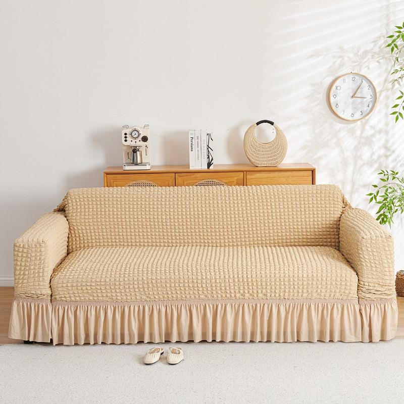 Sofa Cover Seersucker Skirt Model All Inclusive Universal Universal Lazy All Inclusive Full Cover Elastic Cover