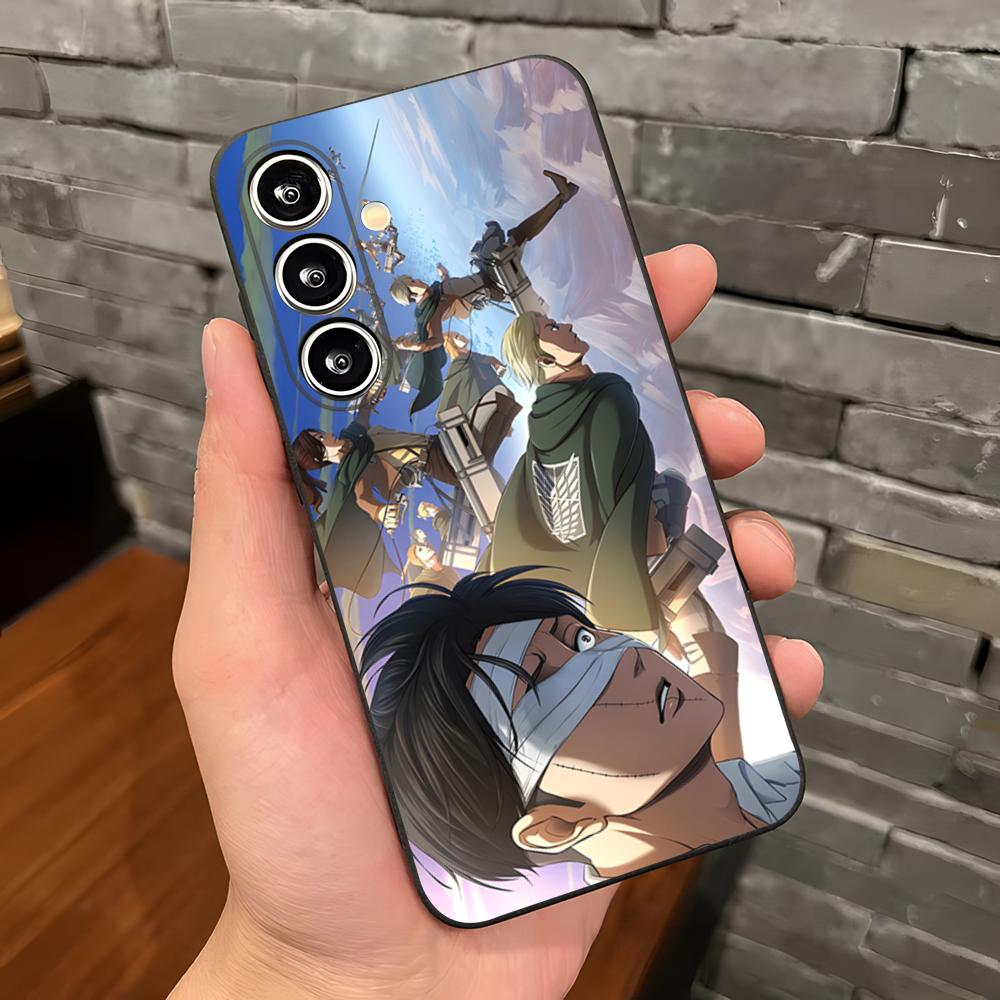 A-Чехол для телефона с аниме Атака Титанов для Samsung S26 S25 Plus S20 S20 Plus S22 Ultra S23 FE S21 Plus S21 Ultra Мягкий чехол