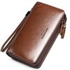 Men's PU Double Handle Bag, Men's Bag, Multifunctional Wallet, Business Long, Waterproof and Wear-resistant