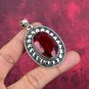 Garnet 925 Solid Sterling Silver Pendant, Handmade Gemstone Pendant Jewelry, Gifts For Wife Brand New Pendant