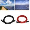 2Pcs Solar Panel Extension Cable 10AWG 6mm² Solar Extension Cable Rated Voltage 1000V   Red Black