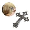 1 шт./1 пара Заколка для волос в готическом стиле в форме креста для хвостика, челки, хэллоуинского образа, заколки для волос для подростков, детей