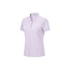 Li Ning Plain Logo Short Sleeve Polo Shirt Women Tops Silk-Purple APLT114-3