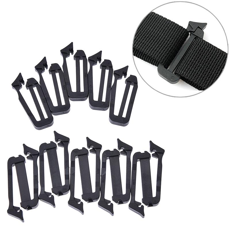 5X Molle Webbing Buckle Strap Belt End Clip Adjust Keeper Backpack Accessories