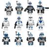 Star Wars Series Blue Army Soldiers Boys Educational Building Blocks Mini Figures 12/14 Styles Bagged Set