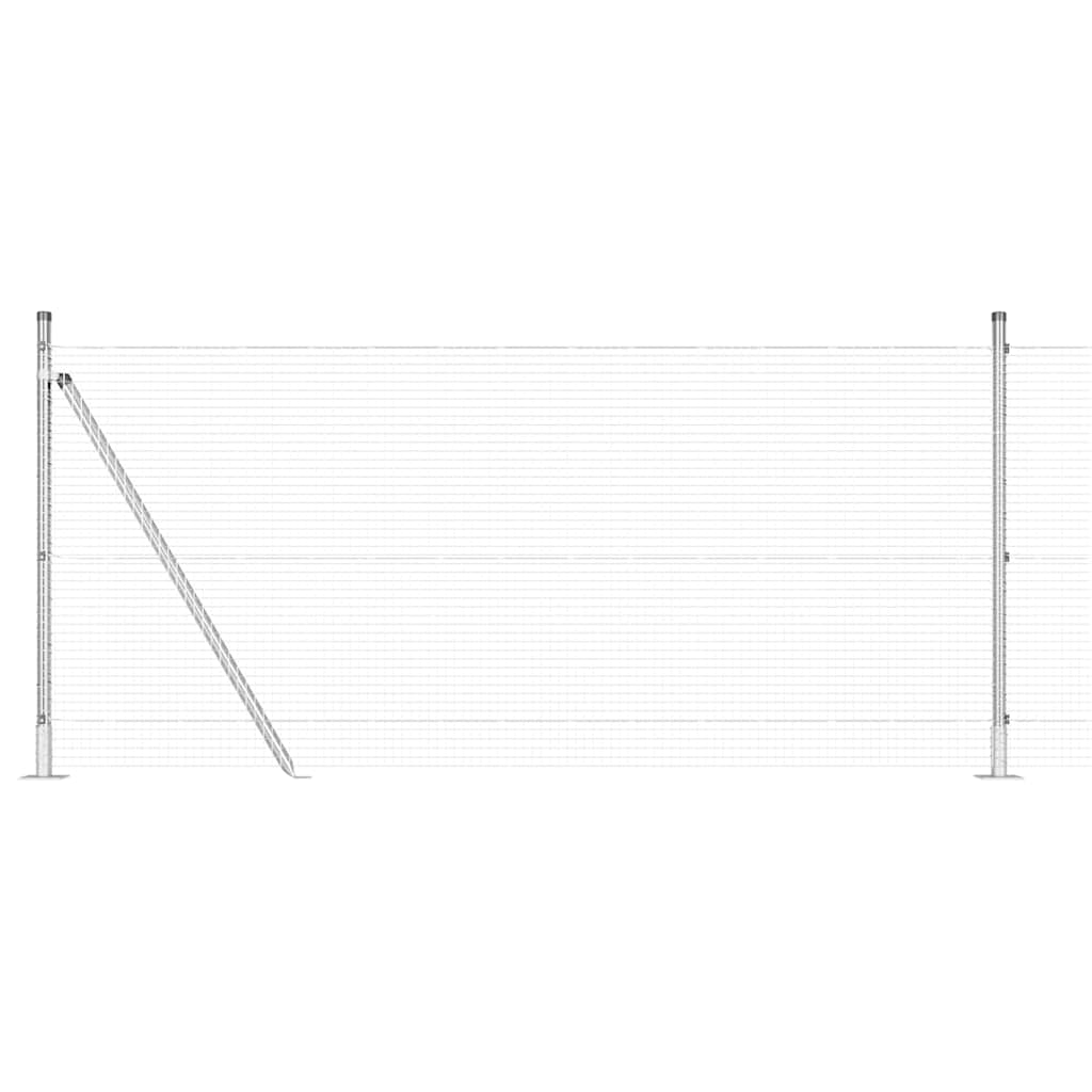 Welded Wire Fence with Concrete Foundation 10 x 0.8 m (W x H)