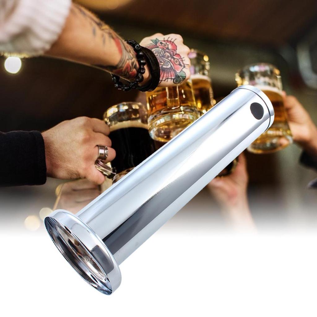 3" Stainless Steel Adjustable Draft Beer Kegerator Tower Beer Dispenser Tool((Single Faucet)