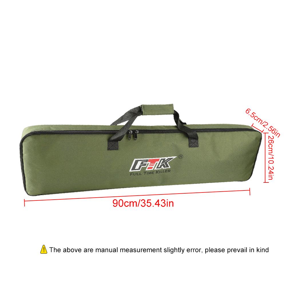 FTK Fishing Adventure Fishing Rod Bag Large Capacity Bag Large Capacity Fishing Bag Canvas Bag Elastic Closure Design