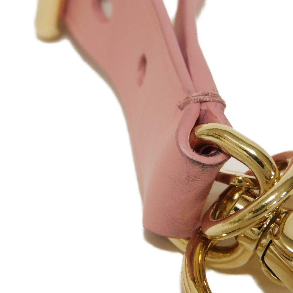 Used 12166 Key Charm Leather Strap 5TT176 2E6Y F0028 7950 Key Soft Calfskin Light Pink Gold Logo Rosa Women's from
