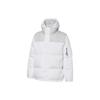 Embroidered Logo Color Block Hooded Down Jacket Men Outerwear White 534973-02