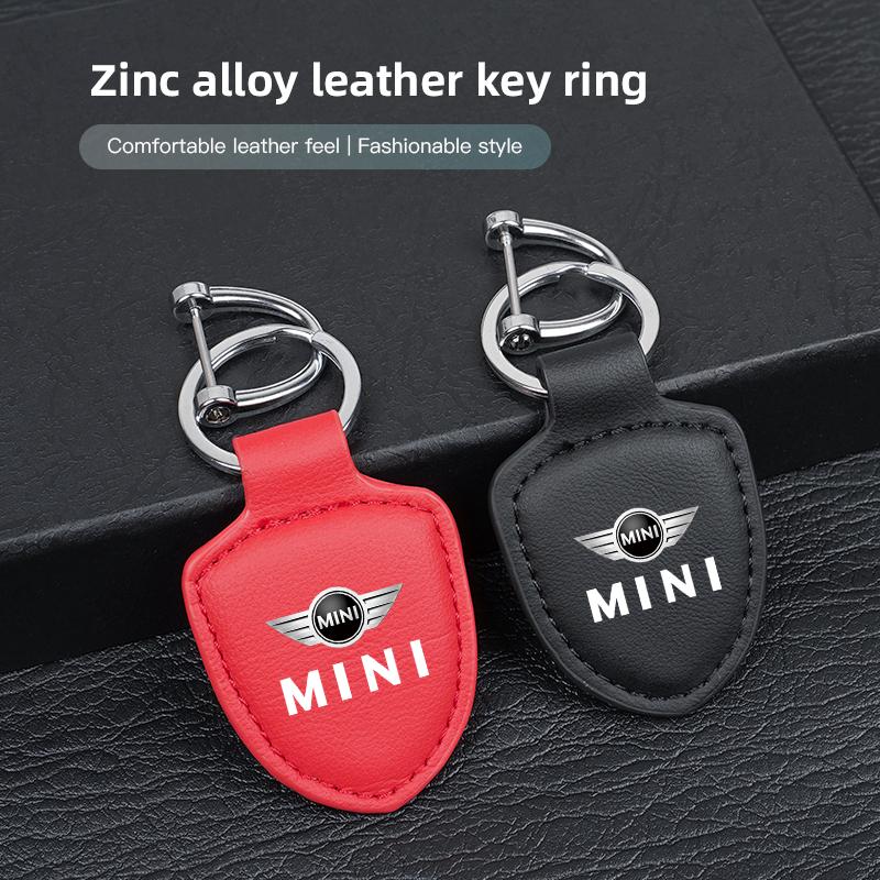 ECN2 Leather Car Key Bag Coins Wallet Mini Card Pouch Auto Interior For Mini F54 F55 F56 F57 F60 R50 R52 R53 R55 R56 R57 R58 R59 R60