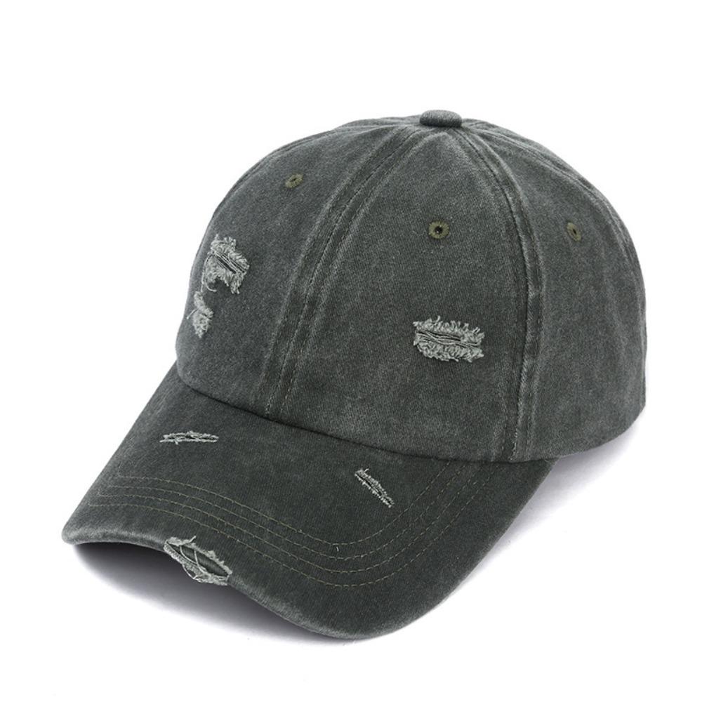 Washed Cotton Distressed Baseball Cap Breathable Trucker Hat Unisex Sun Hat