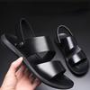 Fashion Concise Mens Sandals Quality Leather Men's Sandals Platform Men Beach Casual Shoes Fashion Comfort Male Slippers Erkek Ayakkabı