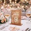 Double-Sided Wedding Table Numbers Numbers 1-20 Durable Table Number Signs Texture Vintage Number Cards Dining Table