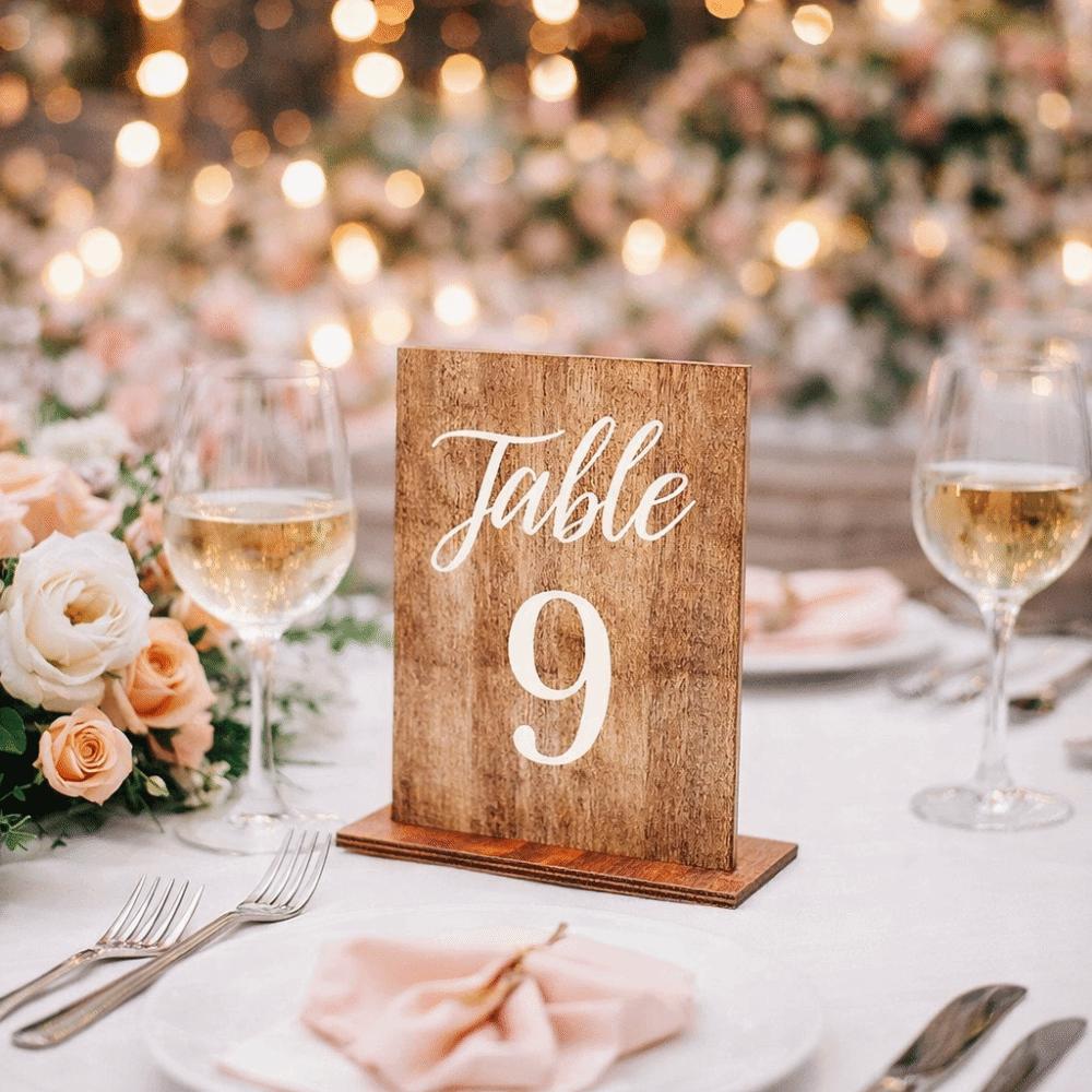 Double-Sided Wedding Table Numbers Numbers 1-20 Durable Table Number Signs Texture Vintage Number Cards Dining Table