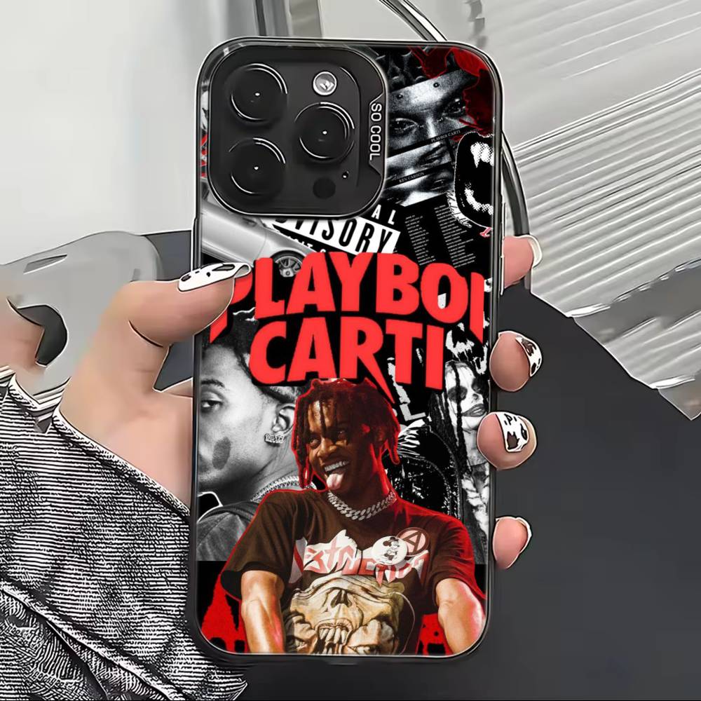Rapper P-Playboi Carti  Phone Case For iPhone 17,16,15,14,13,12,11 Plus,Pro Max,XS,Colorful Silver Black Cover